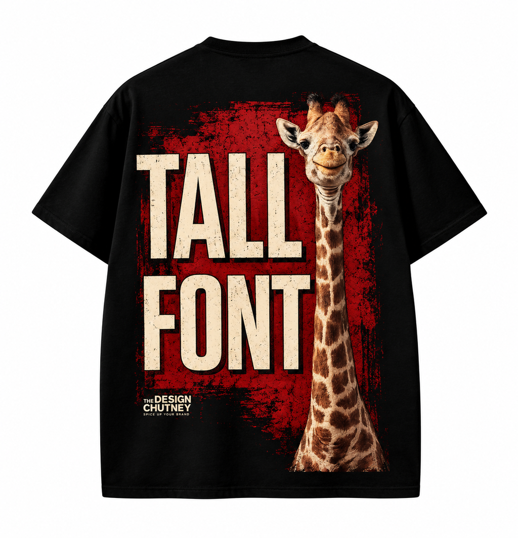 Font Oversized Half Sleeves