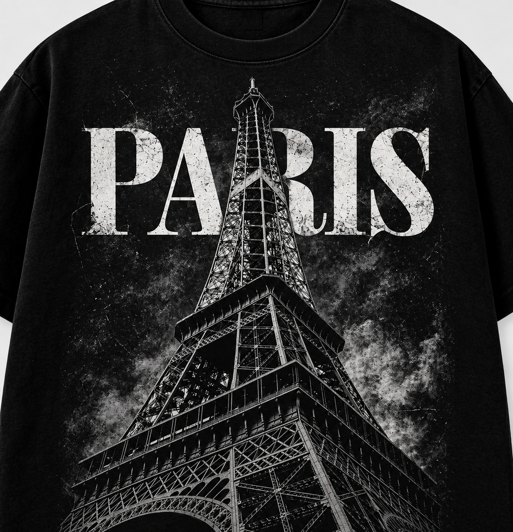 Paris Oversized Half Sleeves BW