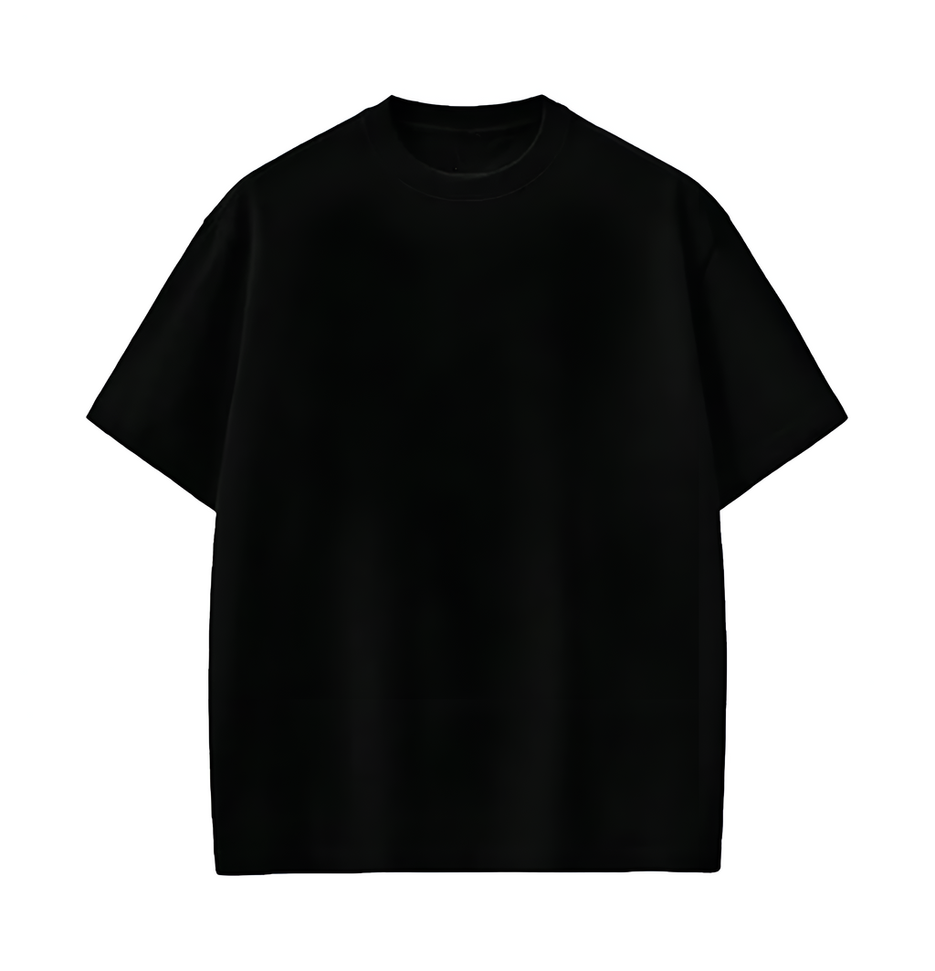 Black Solid Oversized T-shirt
